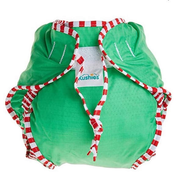 KUSHIES Green Swimsuit Baby Reusable Swim Diaper M - Picture 1 of 3